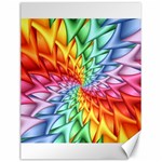 Psychedelic Rainbow Spiral Canvas 12  x 16 