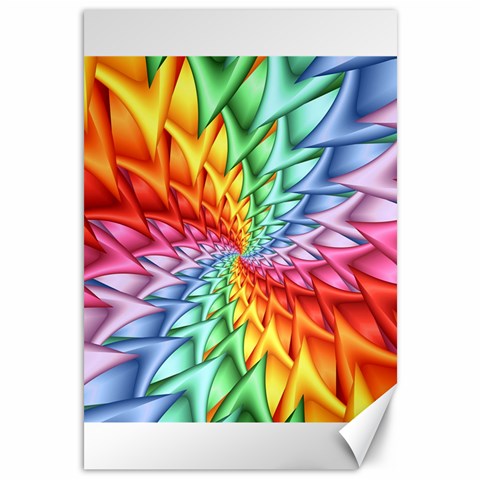 Psychedelic Rainbow Spiral Canvas 12  x 18  from ArtsNow.com 11.88 x17.36  Canvas - 1