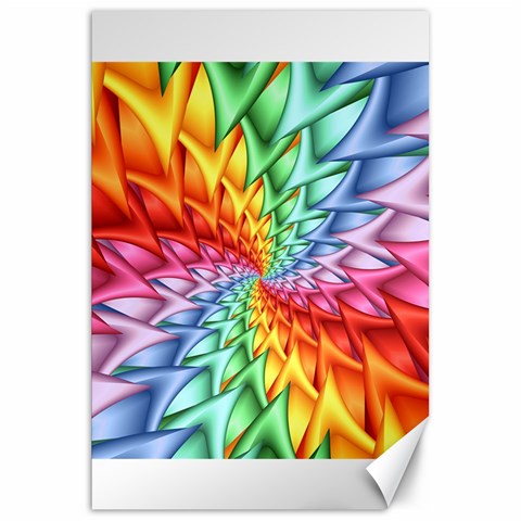 Psychedelic Rainbow Spiral Canvas 20  x 30  from ArtsNow.com 19.62 x28.9  Canvas - 1