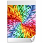 Psychedelic Rainbow Spiral Canvas 20  x 30 