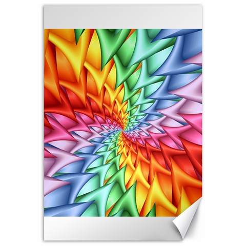 Psychedelic Rainbow Spiral Canvas 24  x 36  from ArtsNow.com 23.35 x34.74  Canvas - 1