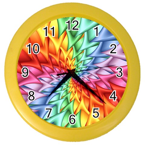 Psychedelic Rainbow Spiral Color Wall Clock from ArtsNow.com Front