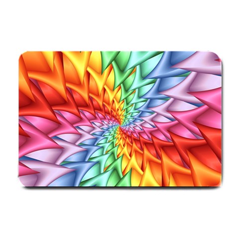 Psychedelic Rainbow Spiral Small Doormat from ArtsNow.com 24 x16  Door Mat