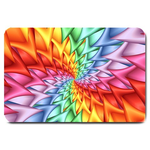 Psychedelic Rainbow Spiral Large Doormat from ArtsNow.com 30 x20  Door Mat