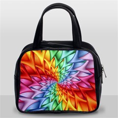 Psychedelic Rainbow Spiral Classic Handbag (Two Sides) from ArtsNow.com Front