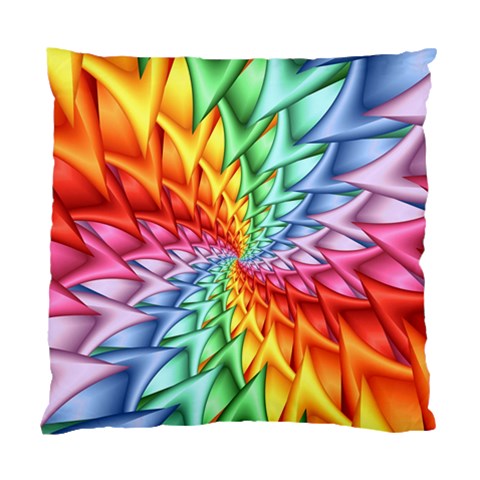 Psychedelic Rainbow Spiral Standard Cushion Case (One Side) from ArtsNow.com Front