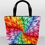 Psychedelic Rainbow Spiral Bucket Bag