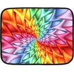 Psychedelic Rainbow Spiral Double Sided Fleece Blanket (Mini)