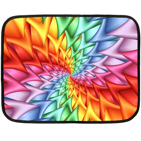 Psychedelic Rainbow Spiral Double Sided Fleece Blanket (Mini) from ArtsNow.com 35 x27  Blanket Back