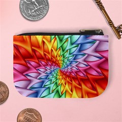 Psychedelic Rainbow Spiral Mini Coin Purse from ArtsNow.com Back