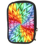 Psychedelic Rainbow Spiral Compact Camera Leather Case