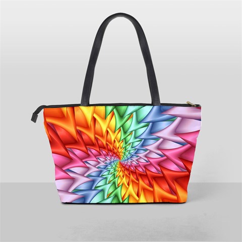 Psychedelic Rainbow Spiral Classic Shoulder Handbag from ArtsNow.com Back