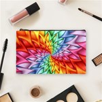 Psychedelic Rainbow Spiral Cosmetic Bag (Medium)