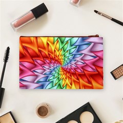 Psychedelic Rainbow Spiral Cosmetic Bag (Medium) from ArtsNow.com Back