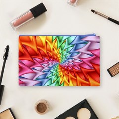 Psychedelic Rainbow Spiral Cosmetic Bag (Medium) from ArtsNow.com Back