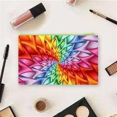 Psychedelic Rainbow Spiral Cosmetic Bag (Medium) from ArtsNow.com Back