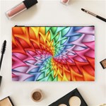 Psychedelic Rainbow Spiral Cosmetic Bag (Large)