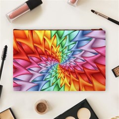 Psychedelic Rainbow Spiral Cosmetic Bag (Large) from ArtsNow.com Back