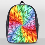 Psychedelic Rainbow Spiral School Bag (Large)