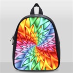 Psychedelic Rainbow Spiral School Bag (Small)