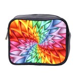 Psychedelic Rainbow Spiral Mini Toiletries Bag (Two Sides)