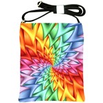 Psychedelic Rainbow Spiral Shoulder Sling Bag