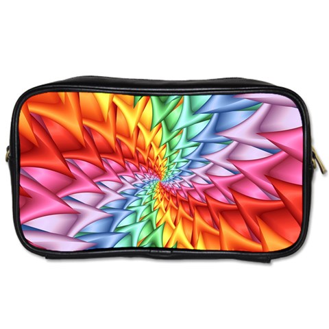 Psychedelic Rainbow Spiral Toiletries Bag (Two Sides) from ArtsNow.com Front