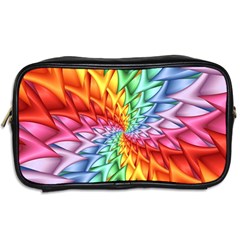 Psychedelic Rainbow Spiral Toiletries Bag (Two Sides) from ArtsNow.com Back