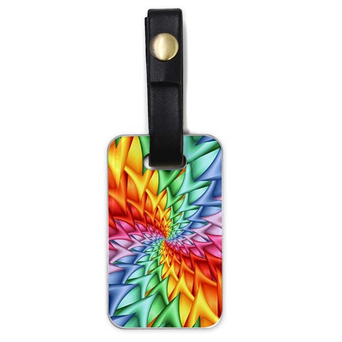 Psychedelic Rainbow Spiral Luggage Tag (one side) from ArtsNow.com Front