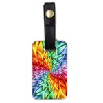 Psychedelic Rainbow Spiral Luggage Tag (one side)