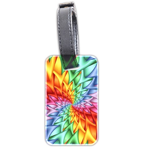 Psychedelic Rainbow Spiral Luggage Tag (two sides) from ArtsNow.com Front