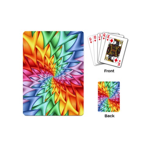 Psychedelic Rainbow Spiral Playing Cards (Mini) from ArtsNow.com Back