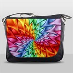 Psychedelic Rainbow Spiral Messenger Bag