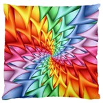 Psychedelic Rainbow Spiral Large Cushion Case (One Side)