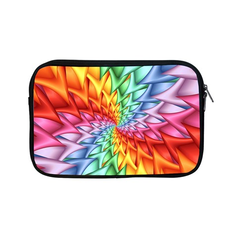 Psychedelic Rainbow Spiral Apple iPad Mini Zipper Case from ArtsNow.com Front