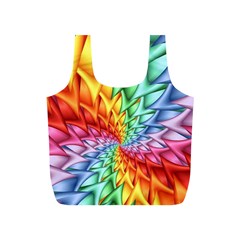 Psychedelic Rainbow Spiral Full Print Recycle Bag (S) from ArtsNow.com Front