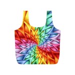 Psychedelic Rainbow Spiral Full Print Recycle Bag (S)