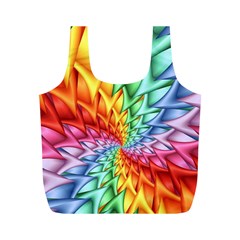 Psychedelic Rainbow Spiral Full Print Recycle Bag (M) from ArtsNow.com Front