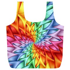 Psychedelic Rainbow Spiral Full Print Recycle Bag (XL) from ArtsNow.com Front