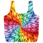 Psychedelic Rainbow Spiral Full Print Recycle Bag (XL)