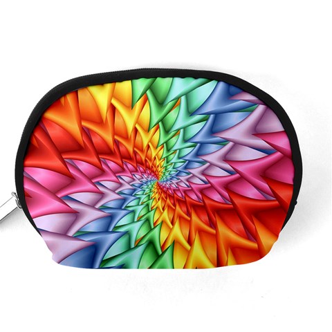 Psychedelic Rainbow Spiral Accessory Pouch (Medium) from ArtsNow.com Back