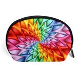 Psychedelic Rainbow Spiral Accessory Pouch (Large)