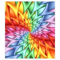 Psychedelic Rainbow Spiral Drawstring Pouch (Small) from ArtsNow.com Front