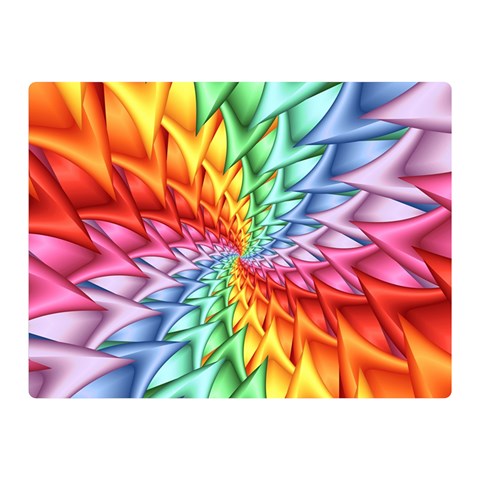 Psychedelic Rainbow Spiral Double Sided Flano Blanket (Mini) from ArtsNow.com 35 x27  Blanket Front