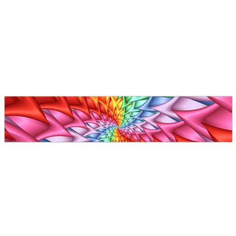 Psychedelic Rainbow Spiral Flano Scarf (Small) from ArtsNow.com Front