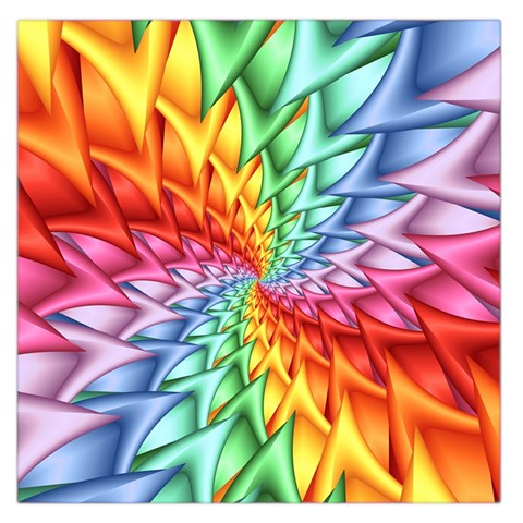 Psychedelic Rainbow Spiral Large Satin Scarf (Square) from ArtsNow.com Front