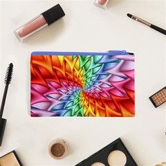 Psychedelic Rainbow Spiral Cosmetic Bag (XS) from ArtsNow.com Back