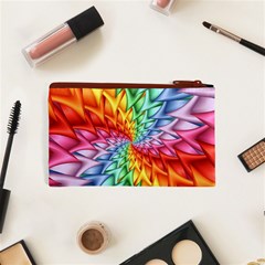 Psychedelic Rainbow Spiral Cosmetic Bag (XS) from ArtsNow.com Back