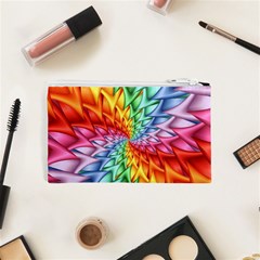 Psychedelic Rainbow Spiral Cosmetic Bag (XS) from ArtsNow.com Back