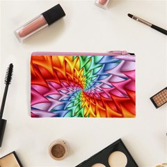 Psychedelic Rainbow Spiral Cosmetic Bag (XS) from ArtsNow.com Back